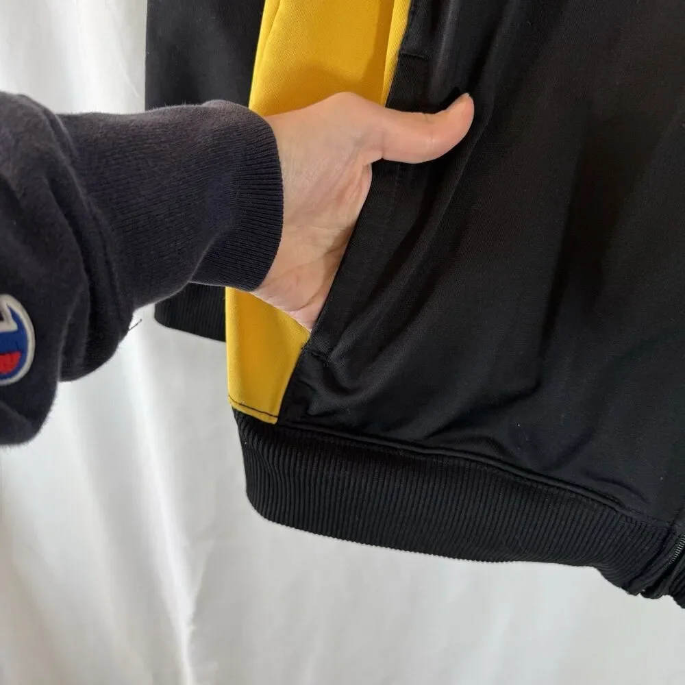 Nike Iowa Hawkeyes Jacket Boys Large Black Yellow Long Sleeve Full Zip
